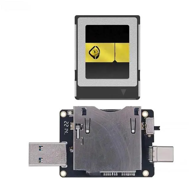 Main image of FOR CFexpress Card Reader USB 3.0 Type A + USB3.1 Type C 10Gbps to CF Express Riser Adapter JMS583 Chip for CF Express Type B Memory