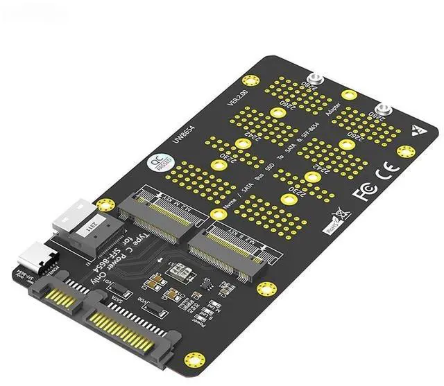 Main image of FOR M2 SSD Adapter M.2 NVME M Key to SFF-8654 with Type C Power M.2 SATA B Key to SATA 2.5" Board Support 2230 2242 2260 2280 M2 SSD