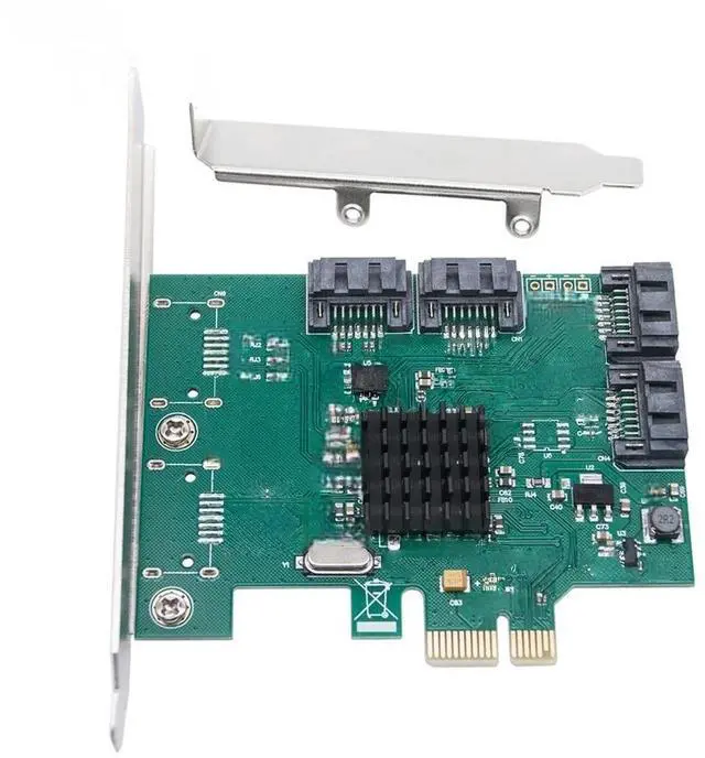 Main image of FOR SATA PCIE Expansion Card Adapter PCI Express X1 to 4 Port SATA3.0 Controller 88SE9215 Chip PCI E PCI-E SATA 3 Multiplier