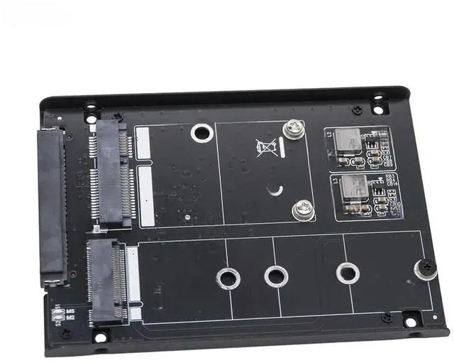 Main image of FOR M.2 SATA SSD + mSATA SSD JBOD Riser Card with Metal Case M2 B Key mSATA to SATA 3.0 6G Adapter External Mobile SSD Enclosure Box