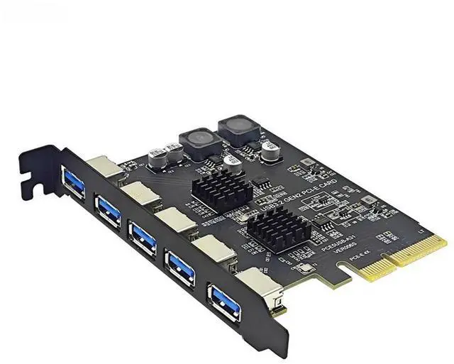 Main image of FOR PCIE USB Expansion Card 5 Ports USB3.1 PCI Express X4 Add On Cards PCI-E USB HUB Adapter USB3.2 Gen2 10Gbps for Desktop Computer