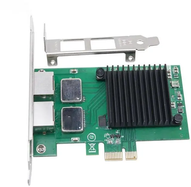 Main image of FOR 2Port Network Card I350-T2 I350AM2 Chip PCI Express X1 to Dual RJ45 NIC 10/100/1000Mbps Gigabit Ethernet Lan Card for PC Desktop