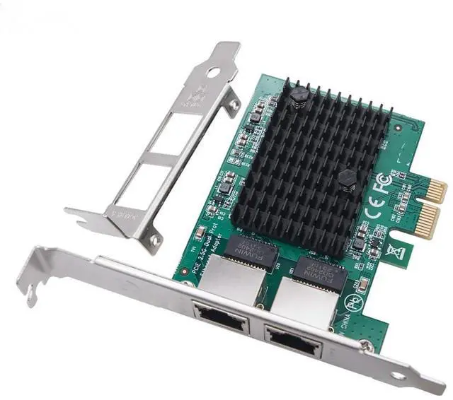 Main image of FOR 2.5G PCIE Network Card 2 Port RJ45 to PCI Express X1 Gigabit Ethernet Network Adapter RTL8125BG Chip 2500Mbps NIC for PC Desktop