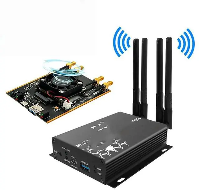 Main image of FOR M.2 NGFF 4G/5G Module to USB 3.0 Adapter M2 Wifi Wireless Card Converter Riser Board with 4 Antenna Cooler Fan SIM Card Slot