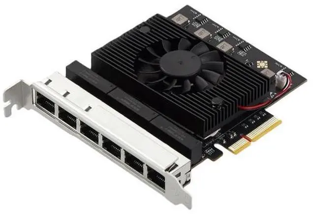 Main image of FOR 6 Port PCI Express Network Card PCIE X4 to 6 Ports RJ45 NIC RTL8125B Chip 10/100/1000M/2.5G Gigabit Ethernet Card for PC Desktop