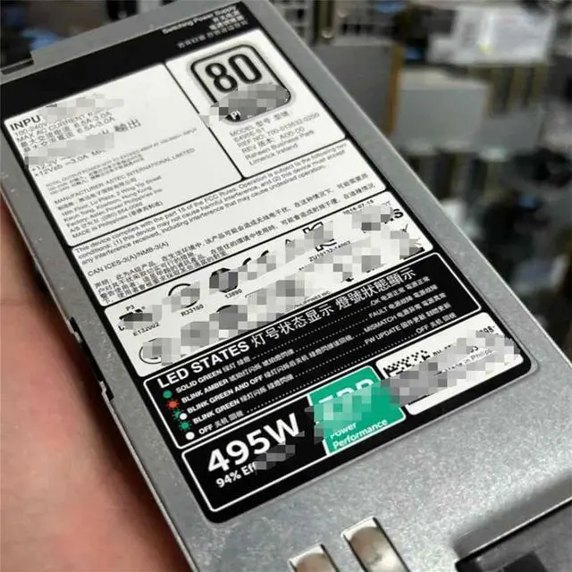 Main image of FOR TH1CT R730 495W 80 Plus Platinum Hot Swap Power Supply 0TH1CT