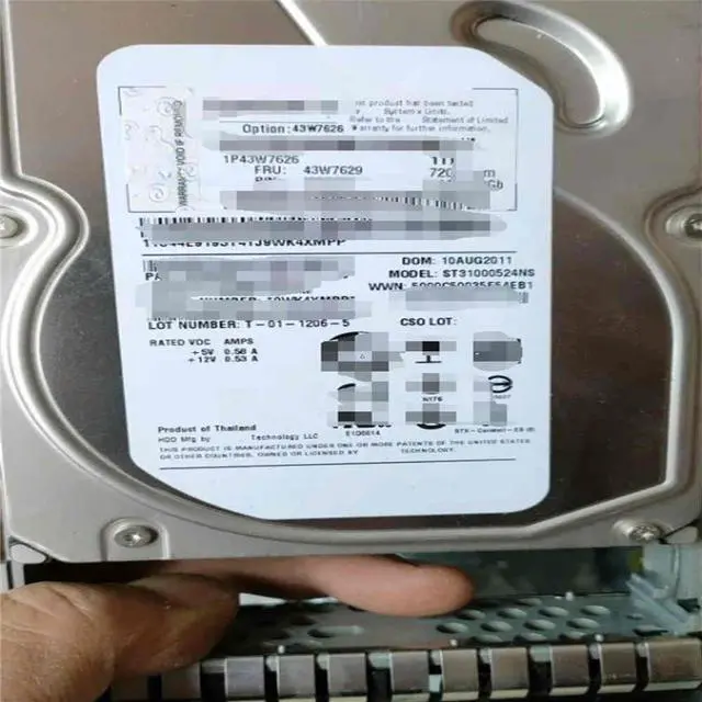Main image of FOR 43W7629 1TB 7.2K 3.5' 43W7626 Sata 3 GB 42C0497 Server Hard Drive HDD