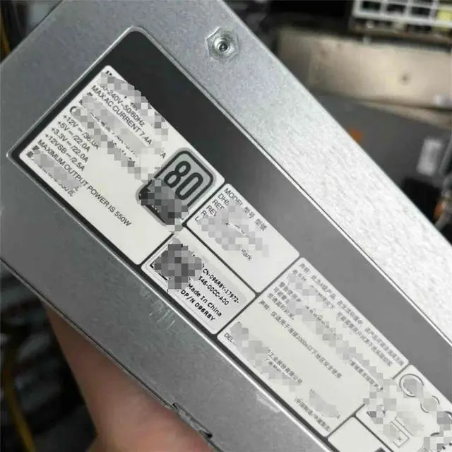Alt view image 2 of 2 - FOR DH550E-S1 096R8Y For T420 Server Power Supply 550W