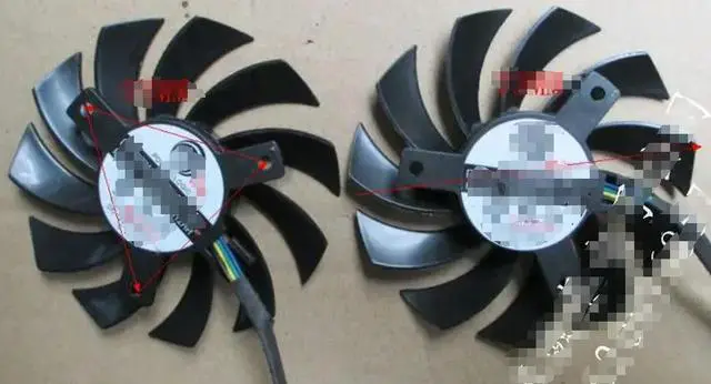 Alt view image 2 of 2 - FOR Computer Cooler Fan FOR 75MM FD7010H12S PLD08010S12HH DC 12V 4 Wire For R6790 Twin II Video Card