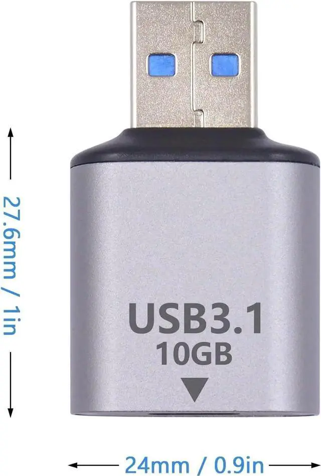 Alt view image 2 of 7 - JAENFONG USB C Female to USB Male Adapter 10Gbps, 3.1 Gen 2, USB A to C Adapter OTG Converter Support Bi-Directionalfor iPhone, MacBook,PC, Laptop, Charger, Power (1Pack)