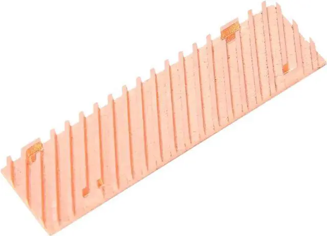 Alt view image 4 of 6 - JAENFONG Ultra Thin Pure Copper Heatsink Cooler Heat Sink SSD Thermal Pad for M.2 2280 PCI-E NVME SSD 70X20X2mm