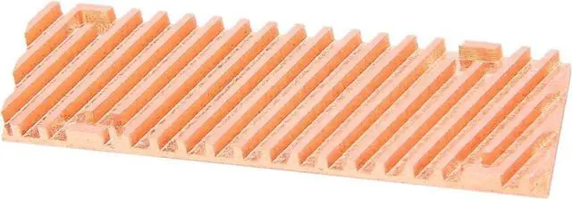 Alt view image 3 of 6 - JAENFONG Ultra Thin Pure Copper Heatsink Cooler Heat Sink SSD Thermal Pad for M.2 2280 PCI-E NVME SSD 70X20X2mm