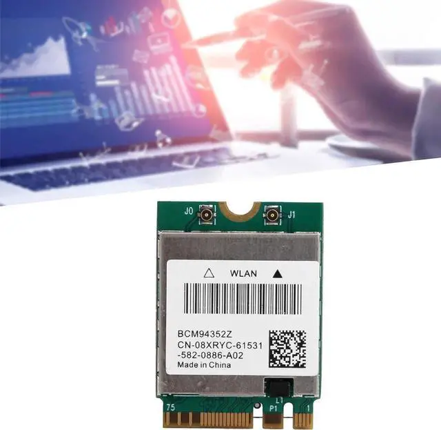 Alt view image 3 of 7 - JAENFONG BCM94352Z Dual Band NGFF M.2 Wireless Network Card,4.0, 802.11ac WiFi Adapter (Cable+Antenna+Baffle)