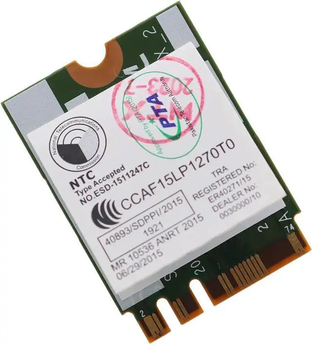 Alt view image 6 of 7 - JAENFONG BCM94352Z Dual Band NGFF M.2 Wireless Network Card,4.0, 802.11ac WiFi Adapter (Cable+Antenna+Baffle)