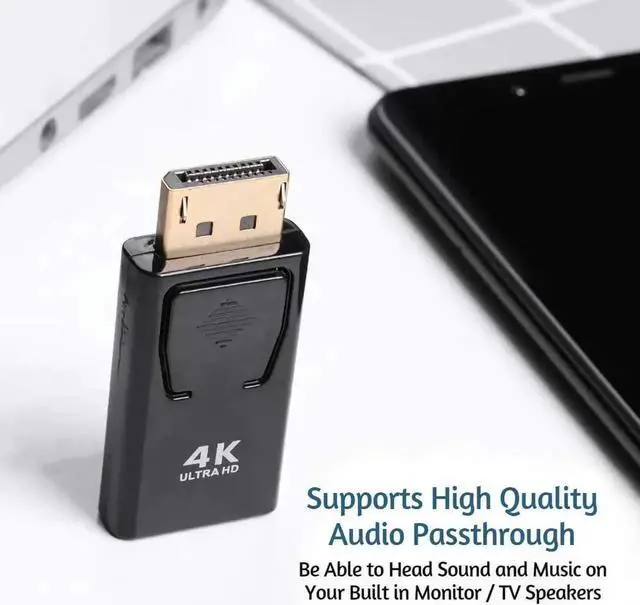 Alt view image 2 of 7 - JAENFONG Display Port DP Male To HDMI Female Adapter Black High Quality Dp To Hdmi Converter For HDTV PC, 2-Pack