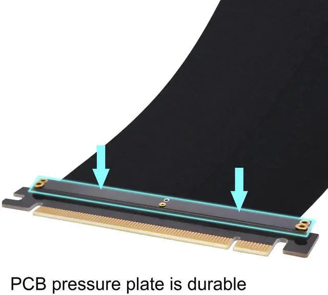 Alt view image 3 of 7 - New PCI Express 16x Flexible Cable Extension Port Adapters, High Speed PCIE Riser Cable 90 Degrees, Fit with FD R6 Case -20cm