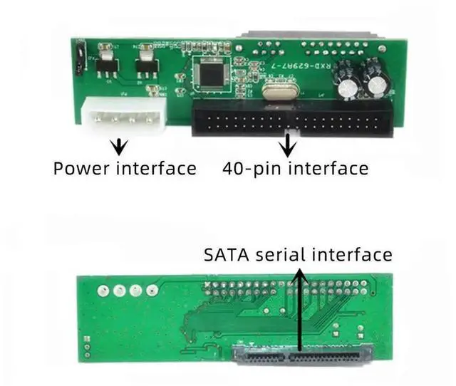 Alt view image 5 of 5 - JAENFONG Pata IDE to Sata Hard Drive Interface Adapter Converter 7+15 Pin 3.5/2.5" DVD HDD Parallel to Serial ATA for CD-ROM/CD-RW/DVD/DVD-RAM/HDD(Wide Board)