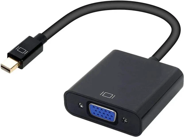 Main image of JAENFONG Mini DisplayPort to VGA, Mini DP Display Port to VGA (Thunderbolt Compatible) Gold Plated Male to Female Adapter 1080P Converter Compatible for ThinkPad SurfacePro PC, Black