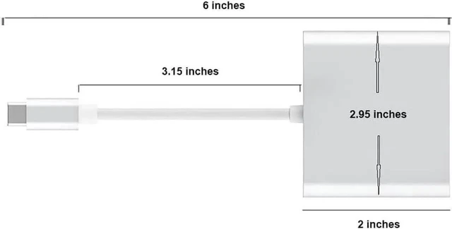 Alt view image 4 of 7 - JAENFONG 3-in-1 USB Type-C to USB-C DP Charging + VGA 1080p +USB 3.0 Port Multiport Adapter Converter (DP Alt Mode) for Macbook/MacBook Pro/Chromebook Pixel/XPS 13/Yoga 920/Samsung S9