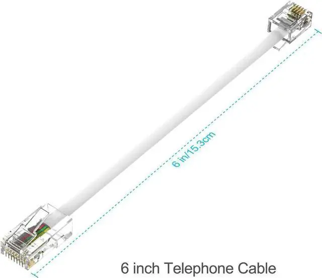 Alt view image 4 of 6 - JAENFONG RJ45 Female to RJ11 Male Adapter (2 Pack) Ethernet to Phone Line RJ45 8P8C Female to RJ11 6P4C Male Converter Adapter Cable