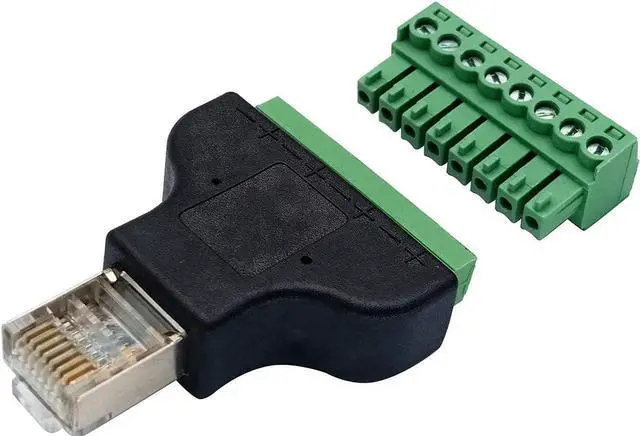 Alt view image 5 of 7 - JAENFONG RJ45 Screw Terminal RJ45 8P 8C Male to 8Pin Female Bolt Screw Type terminals Ethernet Net Network Plug for AV CCTV UTP DVR Cat5 Cat6 Cat7 Coupler(2 Pack/Male)