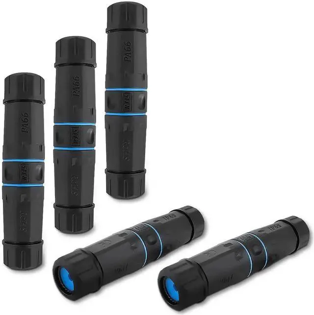 Main image of IP68 Waterproof RJ45 Coupler Shielded Pure Copper Ethernet Coupler - Outdoor LAN Cable Connector for Cat5/ Cat5e/Cat6/Cat7/Cat8 Ethernet Cable (Black 5 PCS Female)