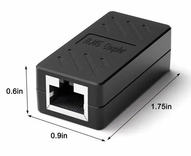 Alt view image 6 of 7 - 100 PCS Gigabit RJ45 Coupler, Ethernet Extender Connector in Line Coupler for Cat8/Cat7/Cat6/Cat5e/Cat5 Ethernet Cable Extender Adapter Female to Female (Black)