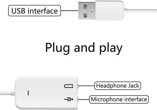 Alt view image 4 of 6 - USB Sound Card Adapter 7.1 Channel External Audio Adapter Stereo Sound Card Converter 3.5mm AUX Microphone Jackfor Windows, MAC, Linux, PC,Laptop, Desktops