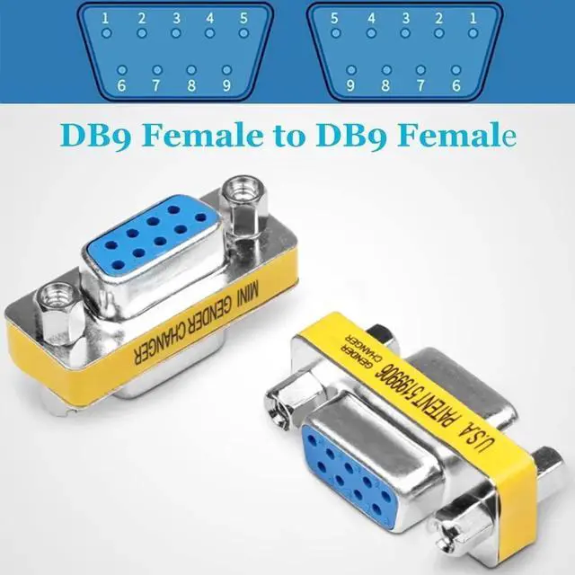 Alt view image 6 of 7 - JAENFONG 12-Pack 9Pin RS232 Serial Cable DB9 Female to Female Mini Gender Changer Adapter Coupler Connector