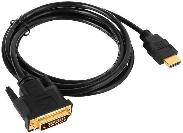 Main image of HDMI A to DVI Adapter Cable 6ft, Bi-Directional 1080 DVI-D to HDMI Cable Male to Male, High-Speed Gold-Plated for Raspberry Pi, Roku, X-Box One, PS3/4/5, Graphics Card