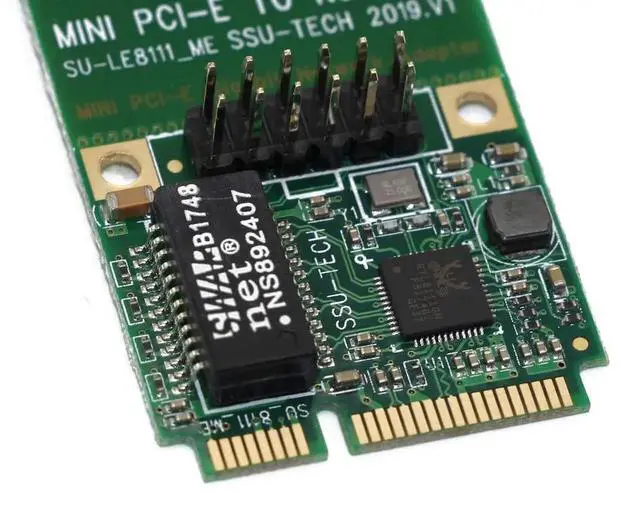 Alt view image 6 of 7 - JAENFONG Mini PCI-E Network Card Adapter 1000Mbps Gigabit Ethernet 10/100/1000M RJ45 LAN Card for XP WIN7 WIN10 Internet Free LAN Adapter