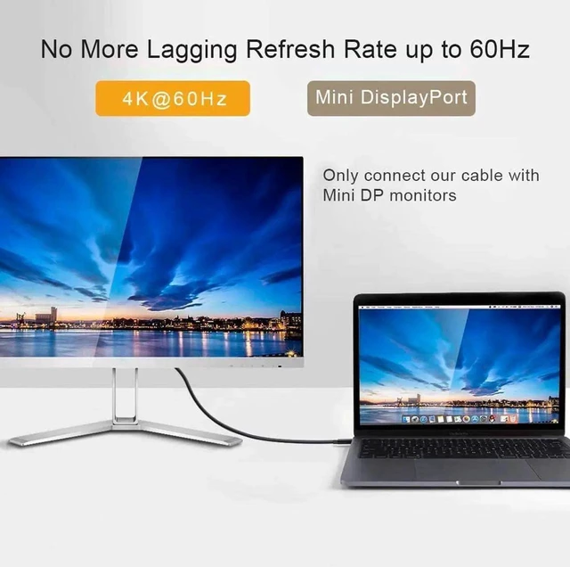 Alt view image 5 of 6 - JAENFONG Mini Displayport Female to Mini Displayport Female Panel Mount 4k Mini Dispalyport Cable 30cm Not for Thunderbolt 3