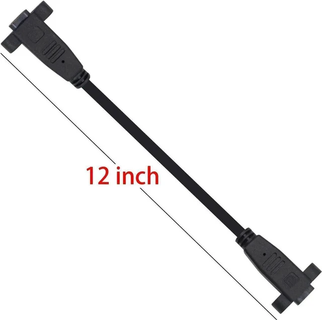 Alt view image 6 of 6 - JAENFONG Mini Displayport Female to Mini Displayport Female Panel Mount 4k Mini Dispalyport Cable 30cm Not for Thunderbolt 3