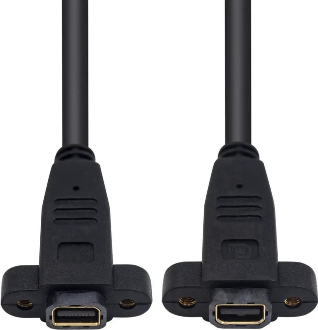 Alt view image 4 of 6 - JAENFONG Mini Displayport Female to Mini Displayport Female Panel Mount 4k Mini Dispalyport Cable 30cm Not for Thunderbolt 3