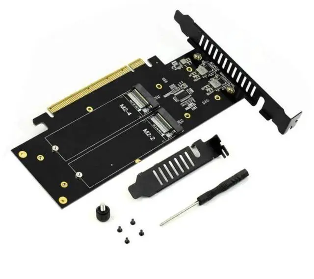 Main image of JAENFONG iHyper-Pro M.2 X16 to 4X PCIE 4.0 GEN4 Expansion Card Supports NVMe M.2 m Key 2280 up to 32Gbps for VROC NVMe Raid (iHyper)