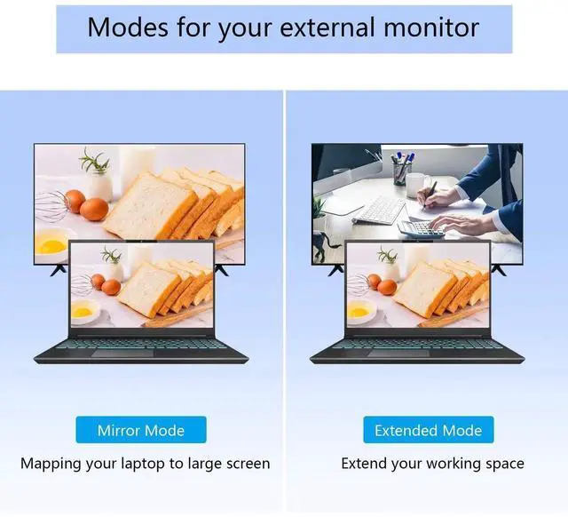 Alt view image 3 of 6 - JAENFONG 3-in-1 Mini DP to HDMI, DVI, VGA Adapter 4K Mini Displayport 1.2 Converter,Thunderbolt and Thunderbolt 2 Port Compatible for PC, Projector, Monitor, HDTV