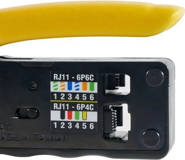 Alt view image 3 of 5 - Klein Tools VDV226-107 Compact Ratcheting Modular Data Cable Crimper / Wire Stripper / Wire Cutter, CAT6, CAT5, CAT3, Flat-Satin Voice Cable