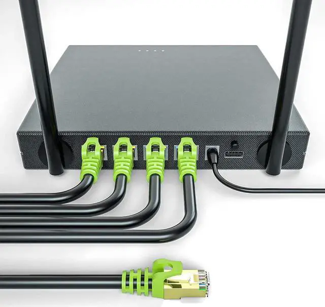 Alt view image 4 of 6 - Outdoor Cat 7 Ethernet Cable 300ft, 26AWG Heavy-Duty Cat7 Networking Cord Patch Cable RJ45 Transmission Speed 10GbpsTransmission Bandwidth 600Mhz LAN Wire Cable SFTP Waterproof Direct Burial