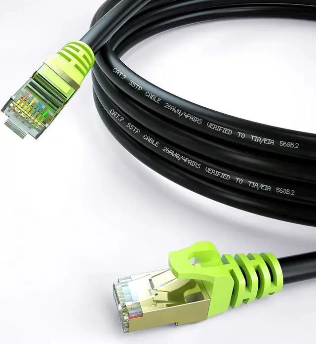 Alt view image 2 of 6 - Outdoor Cat 7 Ethernet Cable 300ft, 26AWG Heavy-Duty Cat7 Networking Cord Patch Cable RJ45 Transmission Speed 10GbpsTransmission Bandwidth 600Mhz LAN Wire Cable SFTP Waterproof Direct Burial