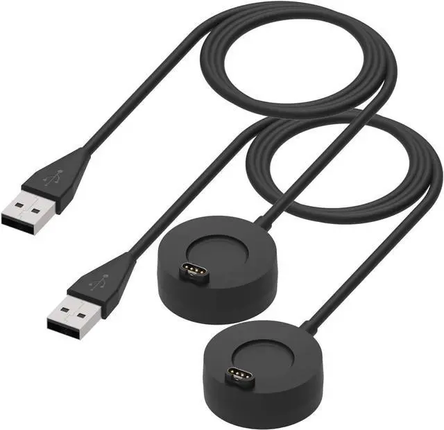 Alt view image 2 of 7 - 2-Pack Charger Compatible with Garmin Venu 2/Venu Sq 2/Venu Sq/Venu/Venu 2 Plus/Venu 2S/Venu 3S/Venu 3 Charger Cradle Dock Replacement Portable Charging Station + USB Cable Cord