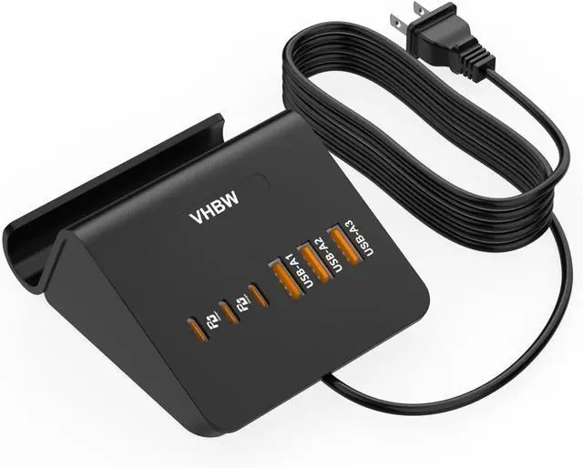 Main image of USB C Charging Station 35W, VHBW 6-Port (3 USB-C and 3 USB-A) Desktop Fast Charging Station for iPhone 14/13/12,Samsung Galaxy S23/S22/S21,etc