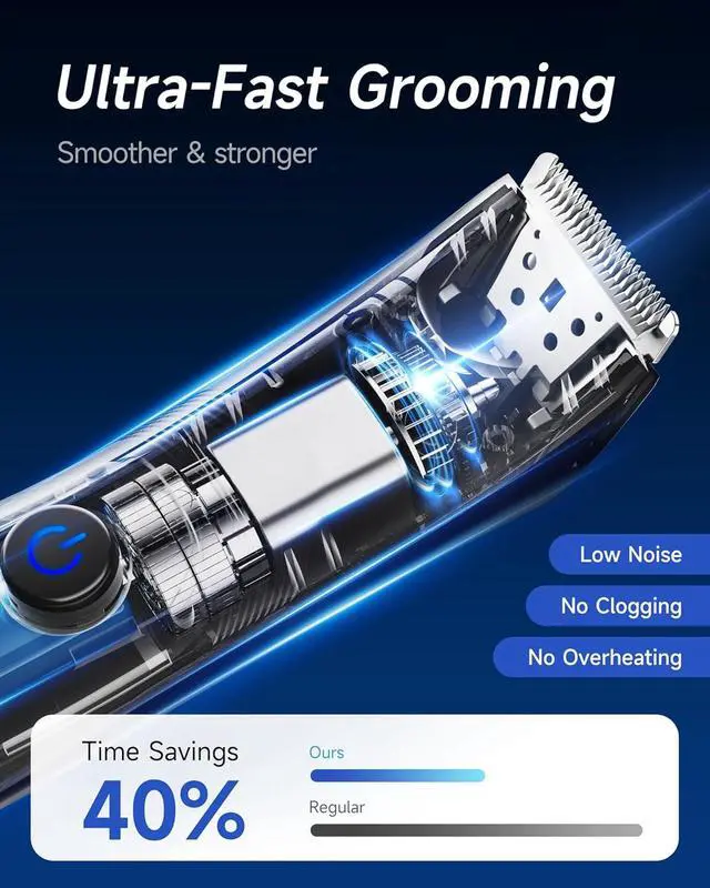 Alt view image 4 of 7 - VIKICON Manscape Trimmer for Men - No Nicks Electric Razor-Shaver for Balls/Pubic/Groin/Legs/Chest Hair Removal w/Light & Ceramic Blade, IPX7 Waterproof Body Groomer USB-C Charging, Gifts for Him Dad