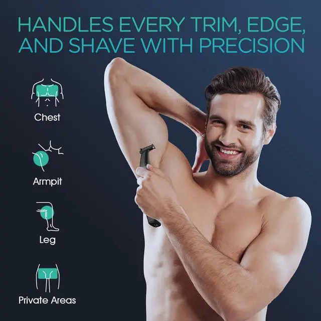 Alt view image 7 of 7 - VOYOR Beard Trimmer for Men Electric Razor, Nose Face Body Hair Trimmer with Adjustable Length Combs All in 1 Rechargeable Mens Grooming Kit Cordless Electric Shaver Wet/Dry TX510 (Grey)