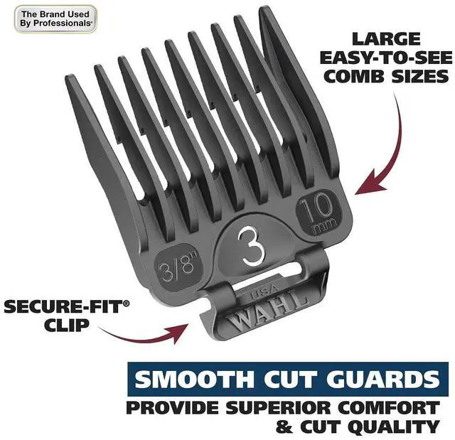 Alt view image 4 of 7 - Wahl USA Chrome Pro Corded Clipper Complete Haircutting Kit for Men  Powerful Total Hair Clipping, Beard Trimming, & Grooming - Model 3024635