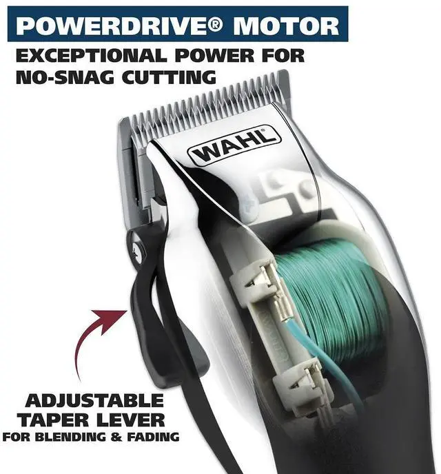 Alt view image 5 of 7 - Wahl USA Chrome Pro Corded Clipper Complete Haircutting Kit for Men  Powerful Total Hair Clipping, Beard Trimming, & Grooming - Model 3024635