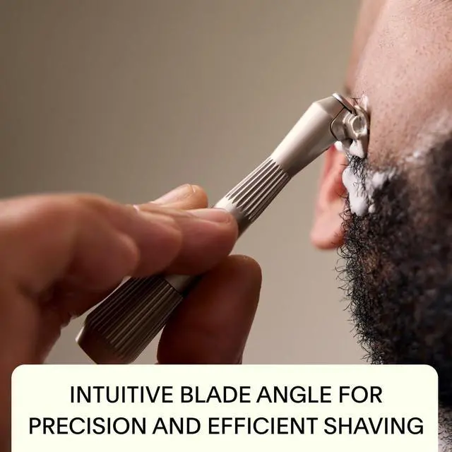 Alt view image 3 of 6 - Leaf Shave | Twig Razor, Rose Gold - All-Metal, Eco-Friendly Shaver for Men & Women; Includes 5 Stainless Steel Single-Edge Blades; Recommended for Face Shaving Lighter Hair and Sensitive Skin