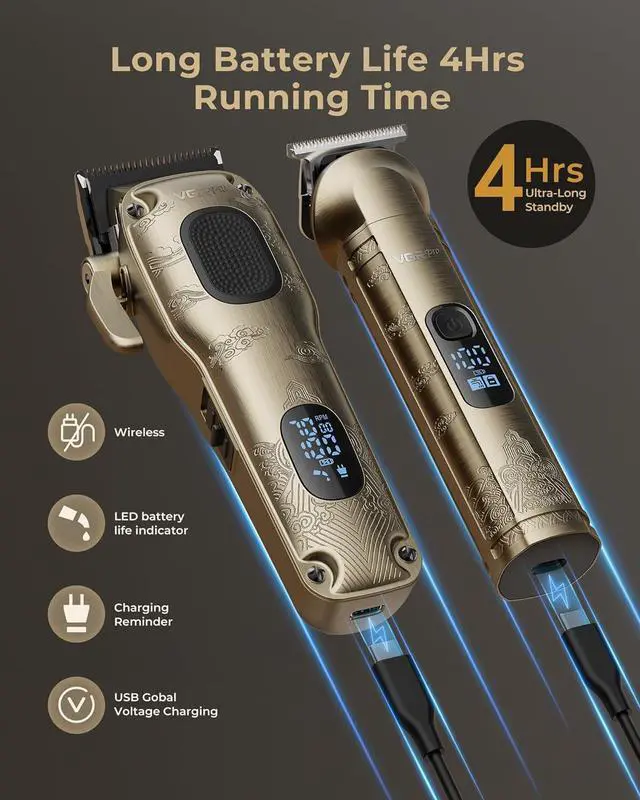 Alt view image 5 of 7 - Hair Clippers for Men Professional, Cordless Hair Clippers for Hair Cutting, Mens Clippers and Trimmers Set, Electric Hair Trimmer for Men with Package Box