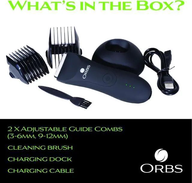 Alt view image 3 of 7 - Orbs Electric Trimmer for Men, Premium Ball Trimmer/Shaver for Men, Waterproof Groin and Body Shaver Groomer, Replaceable Ceramic Blade Heads,100 Min Battery Life
