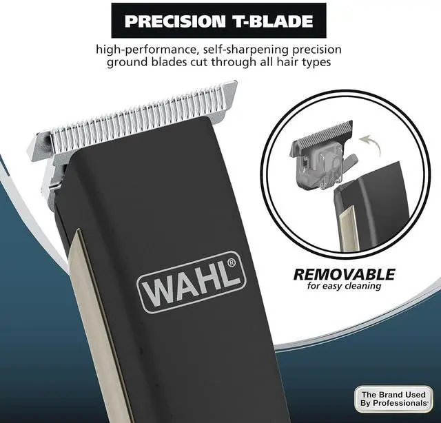 Alt view image 4 of 7 - Wahl USA Rechargeable Lithium Ion 2.0 Beard Trimmer for Men - Facial Hair Trimmer with Precision T Blade for Grooming, Detailing Head, Light Touch Ups, Ear Nose & Eyebrow Model 9886-300