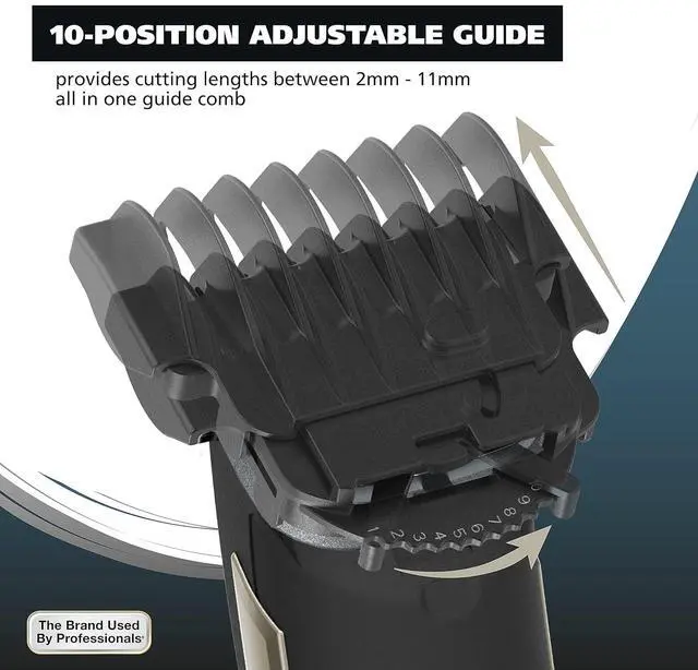 Alt view image 7 of 7 - Wahl USA Rechargeable Lithium Ion 2.0 Beard Trimmer for Men - Facial Hair Trimmer with Precision T Blade for Grooming, Detailing Head, Light Touch Ups, Ear Nose & Eyebrow Model 9886-300